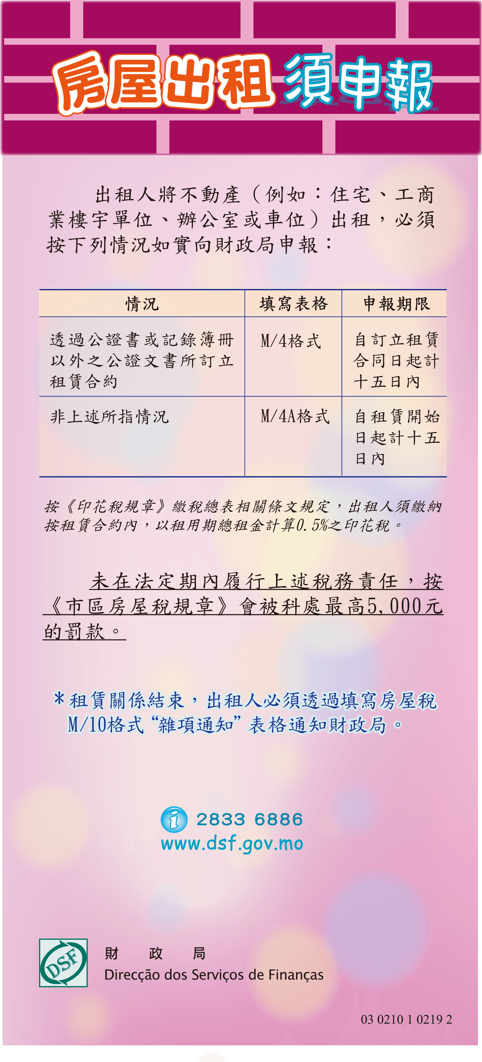 房屋出租須申報