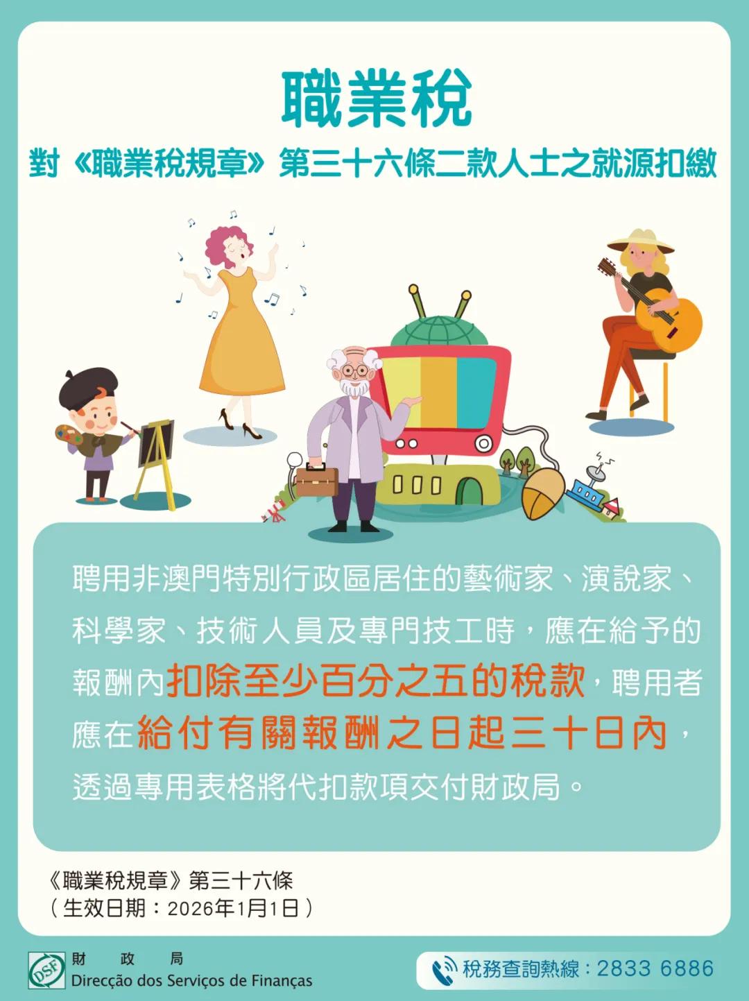 第24/2024號法律《核准〈稅務法典〉》修改《職業稅規章》第三十六條 — “第三十六條二款人士之就源扣繳”