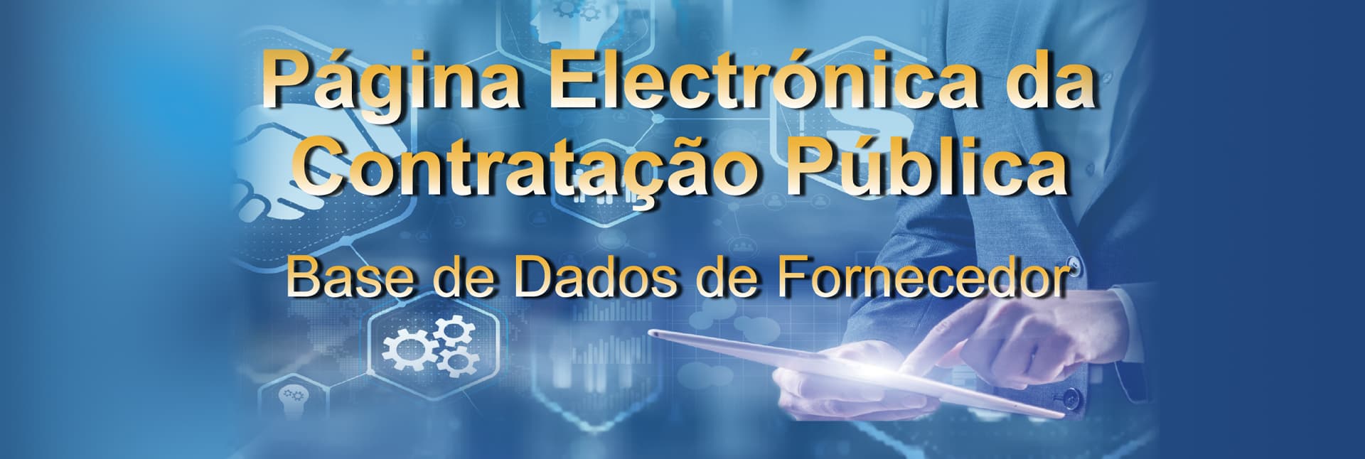 Página Electrónica da  Contratação Pública - Base de Dados de Fornecedor